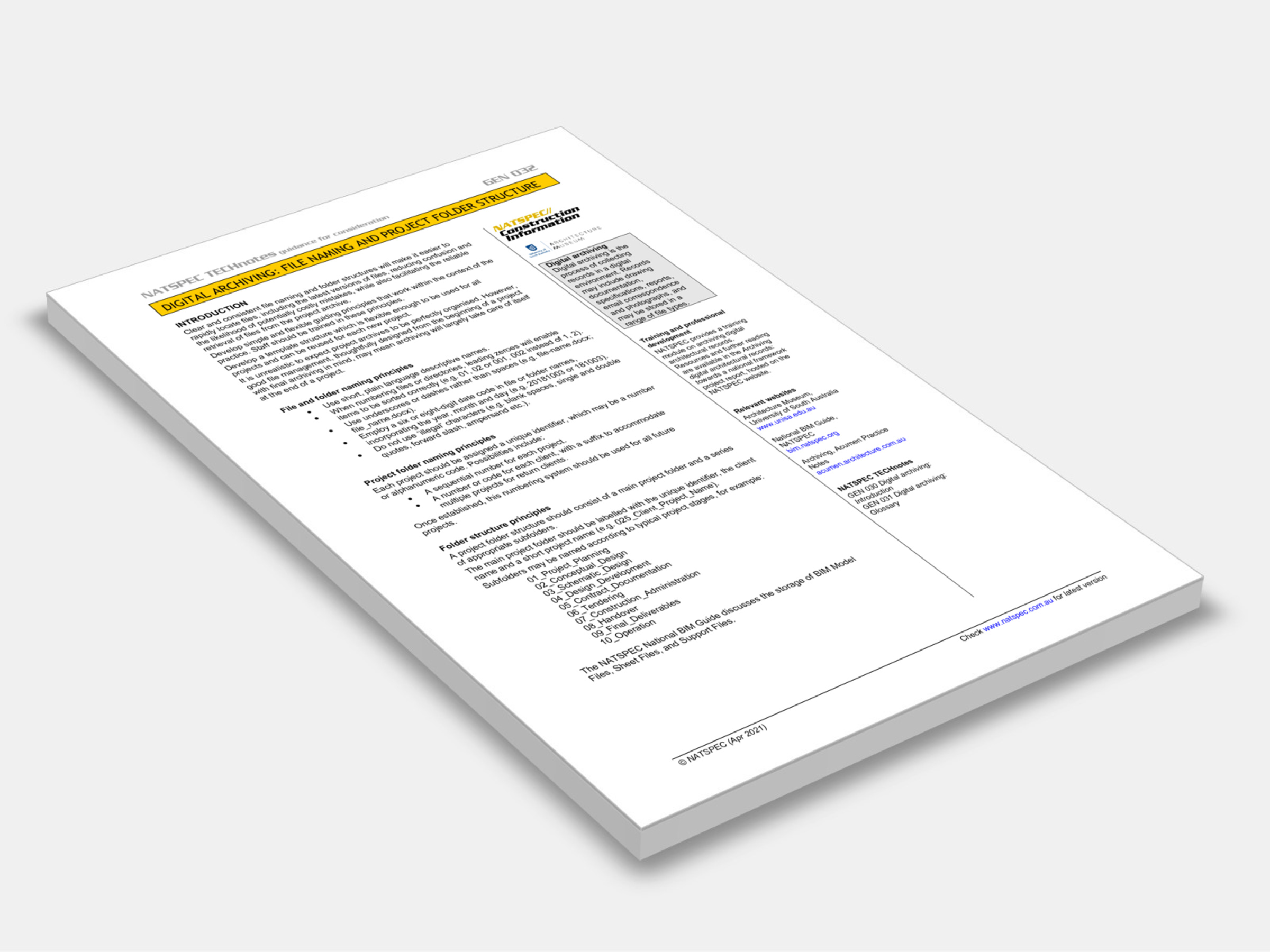 DIGITAL ARCHIVING: FILE NAMING AND PROJECT FOLDER STRUCTURE