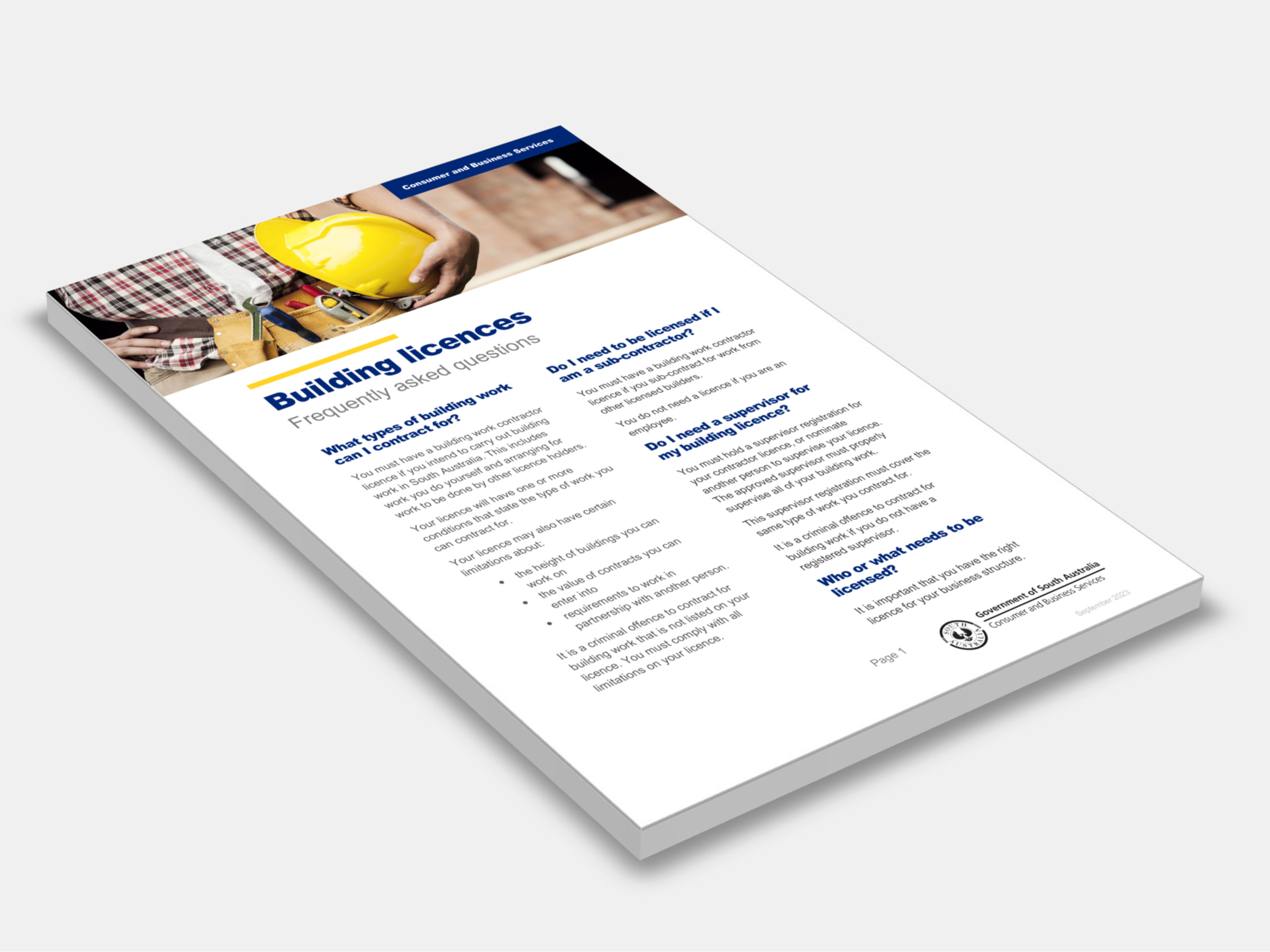 Building licences: Frequently asked questions 2023 cover