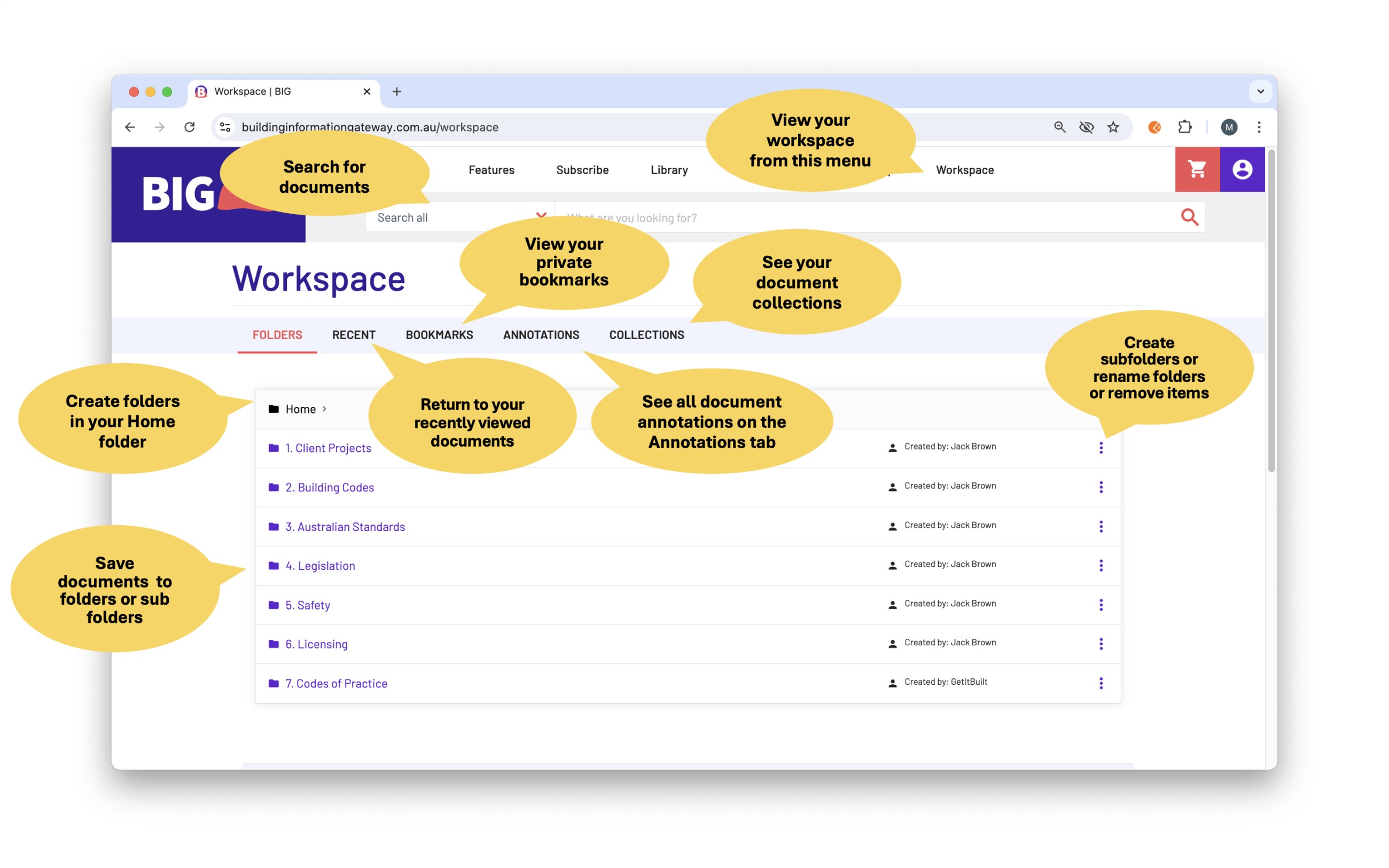 Reference card - Workspace Folders Desktop