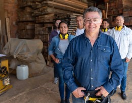 An image of a team of builders at a work site