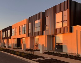 Image of town houses clad in AAC panels