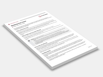 Working from home: PCBU information sheet 2023 cover