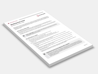 Working from home: Work information sheet 2023 cover