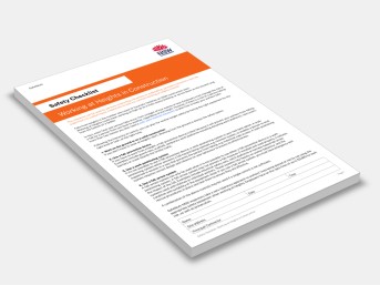 Safety Checklist: Working at Heights in Construction 2023 cover